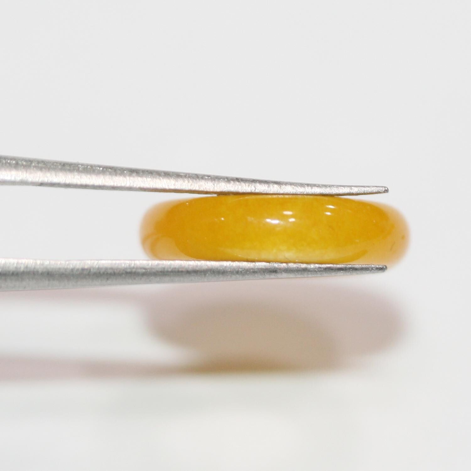 Pendentif créole lisse en quartz jaune 15 mm (10 pièces)