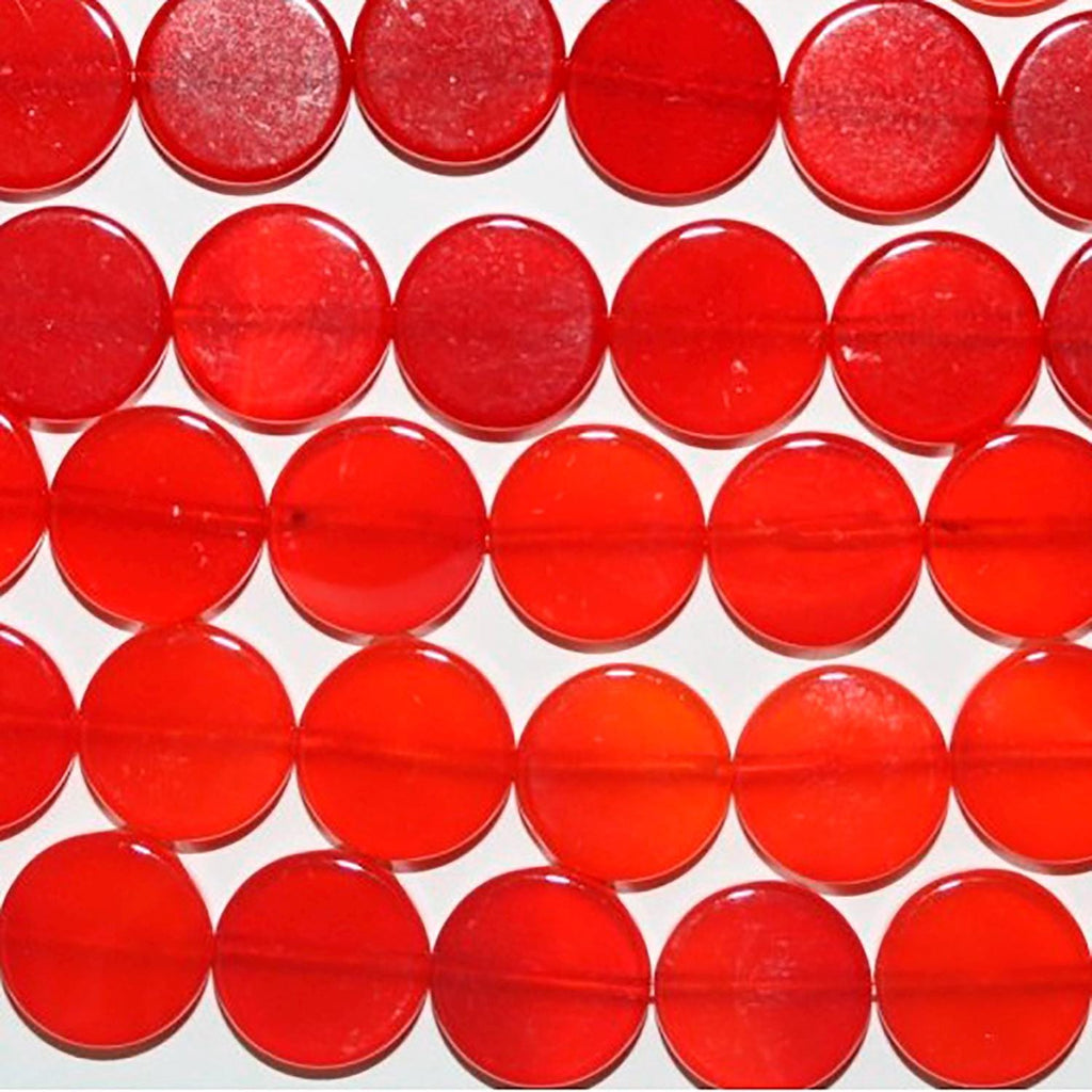 Perles rondes St Carnelian Smnooth de 15 pouces, 12 mm environ - Longueur du fil : 38 cm.