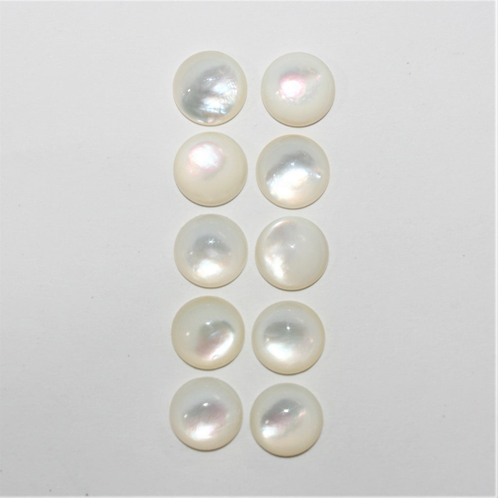 MOP Round Cabochon 10 mm. (10 pieces)