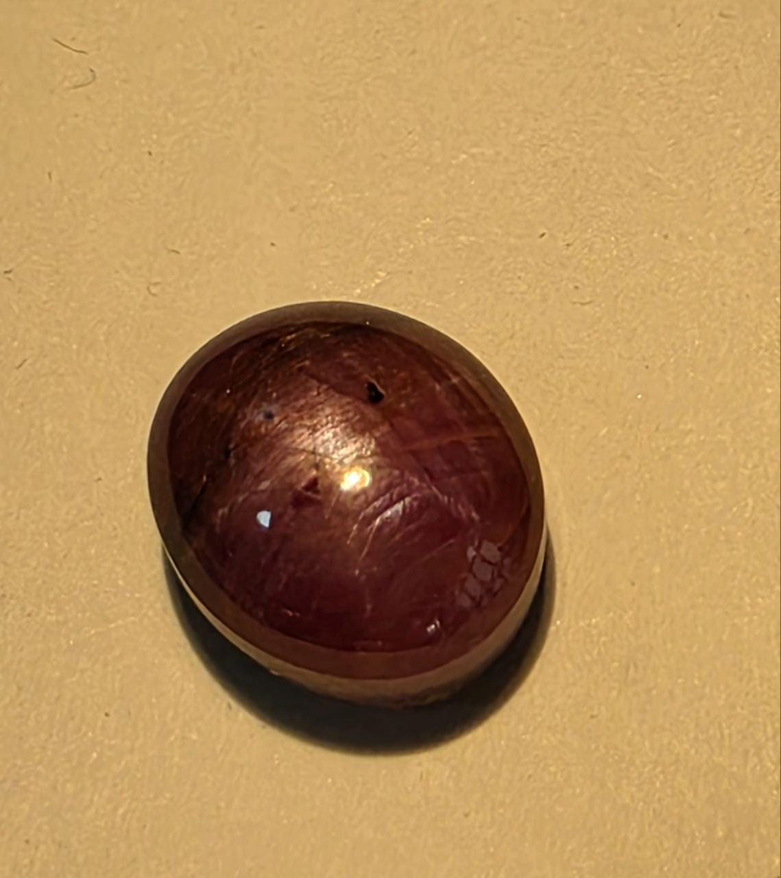 Star Ruby Smooth Oval Cabochon 10.5x9mm. (7.9ct.)