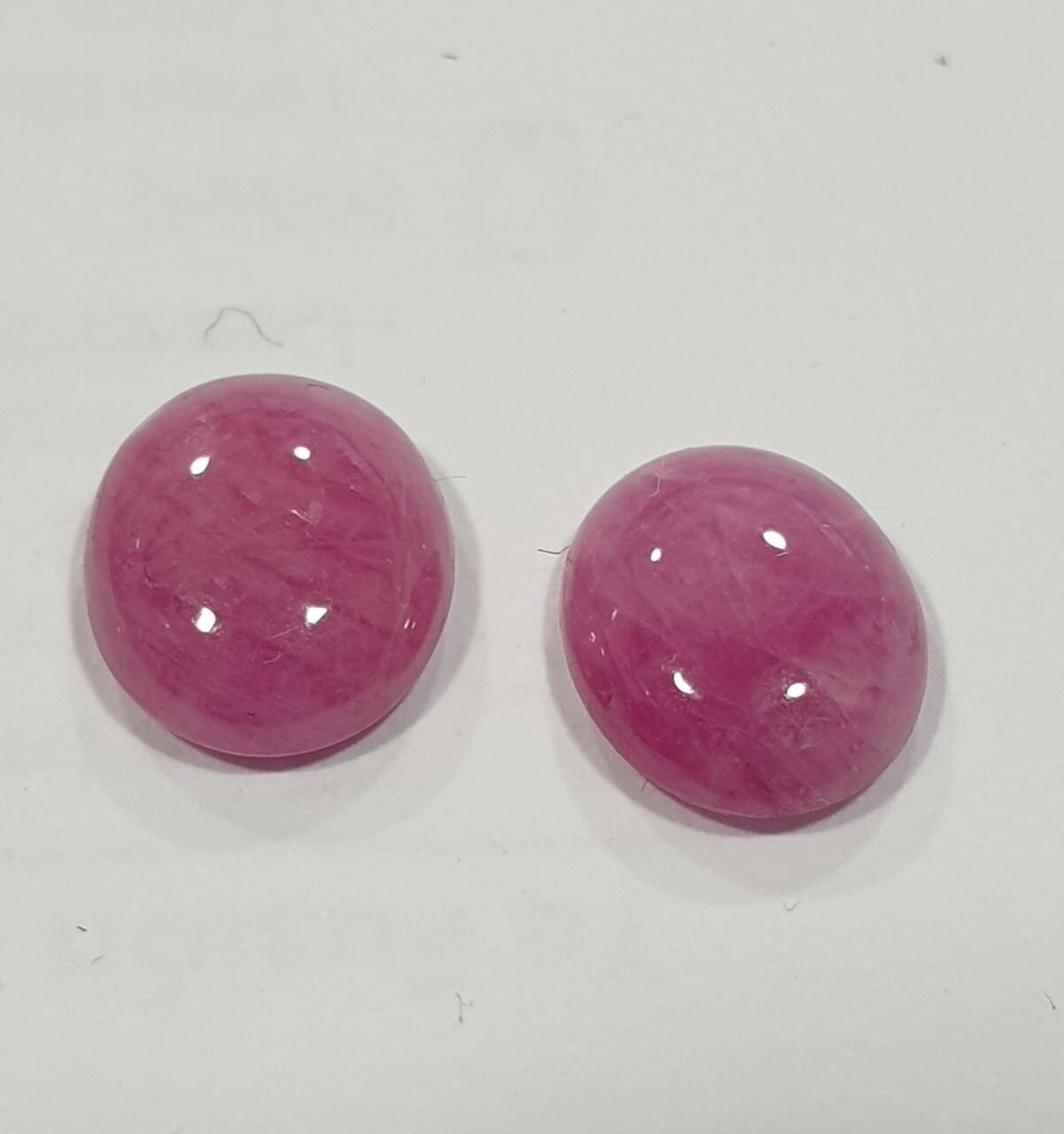 Pink Sapphire Pair Oval Cabochon 10X8mm.(2pcs)