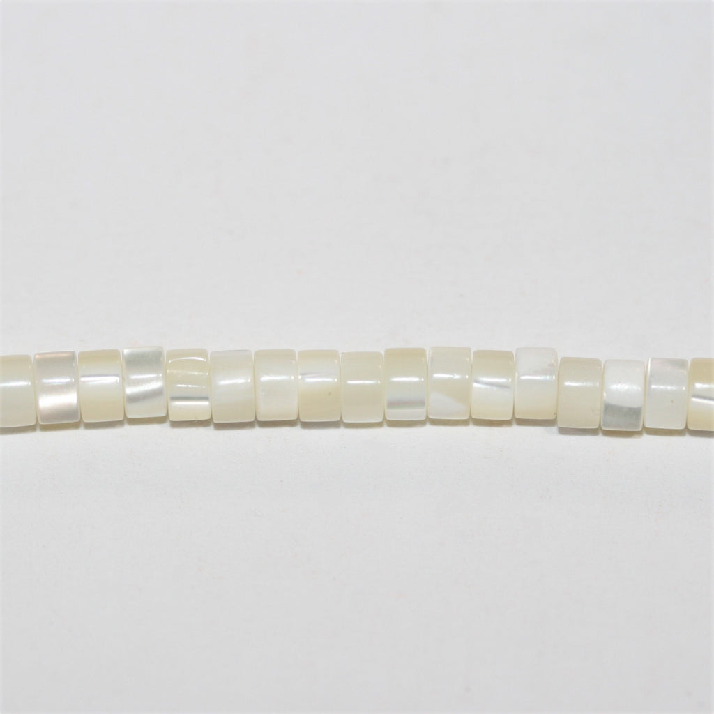 Cuentas de disco lisas St MOP de 16" de 4 x 2 mm - Hilo de 40 cm.