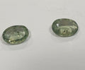 1 Pair Green Sapphire Lot Faceted Oval 6x4mm. Natural Saphire .(Natural Sapphire)