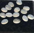 14 Pcs Lot White Moonstone Oval Cabochon 6x4mm. (14 pcs.)