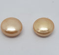 1 Pair Undrilled Golden Freshwater Pearl 10-11mm  Coin Shape  Top Luster Natural Pearl- Price is Per 1 Pair- Pearl Earring- Gold Yellow