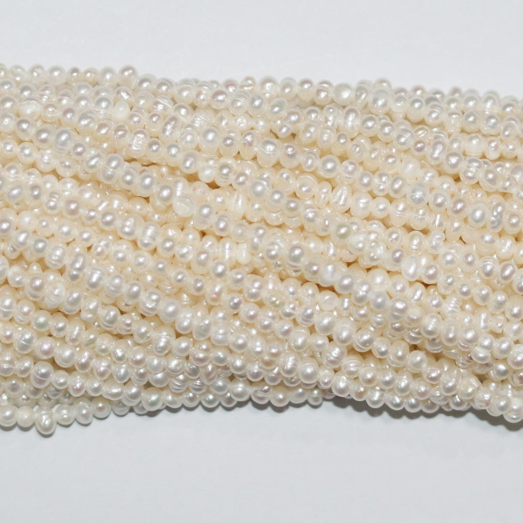 13" St Freshwater Baroque Pearl 3.5-4mm.Approx.-Strand 35cm  -Natural Pearls wholesale Prices