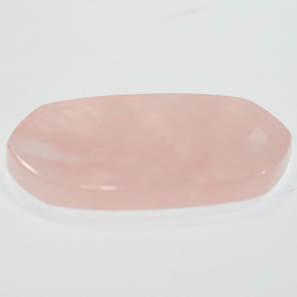 Pendentif en quartz rose, pointe plate lisse, environ 52 x 27 mm - Réf. 14793