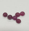 Ruby Smooth Round Cabochons Lot 2.8-3mm.- 6 Pieces