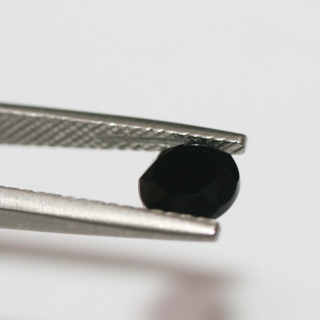 10 Pcs Lot Onyx Round Faceted Cabochon 7mm (10 pcs)