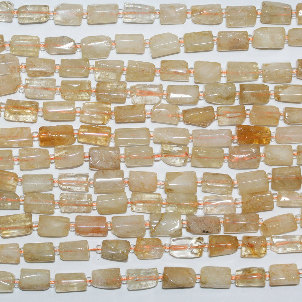 Cuentas de barril liso de citrino de 16", 12 x 6 mm, aprox., hilo de 40 cm.