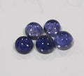 Lote de 5 cabujón de iolita de 5 mm, cordierita, piedra preciosa natural, gemas calibradas, lote de piedras preciosas