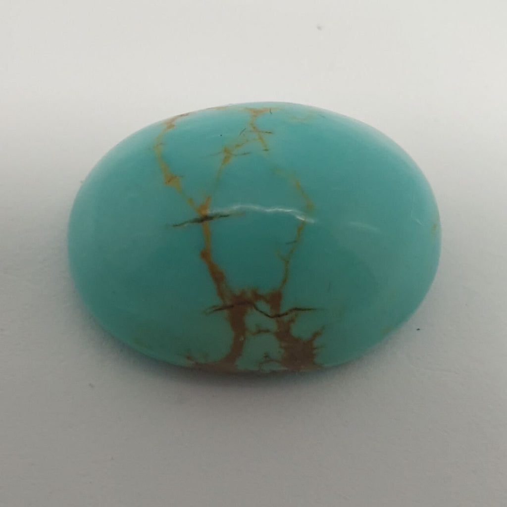 Turquoise Smooth Oval Cabochon 18.2x14mm. (13.9ct.)