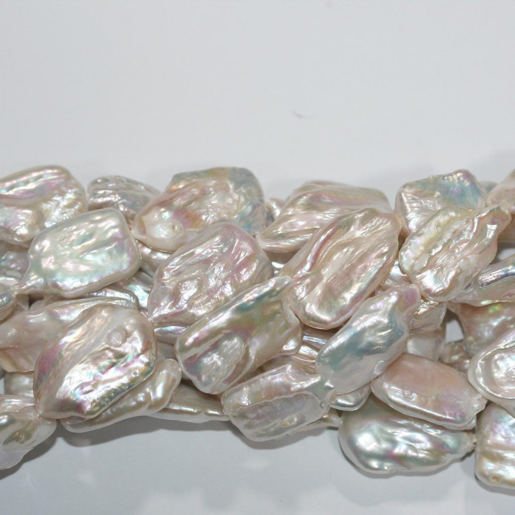 Perles baroques d'eau douce St 16" (environ 22 x 18 mm) - Collier de 40 cm - Perles naturelles à prix de gros