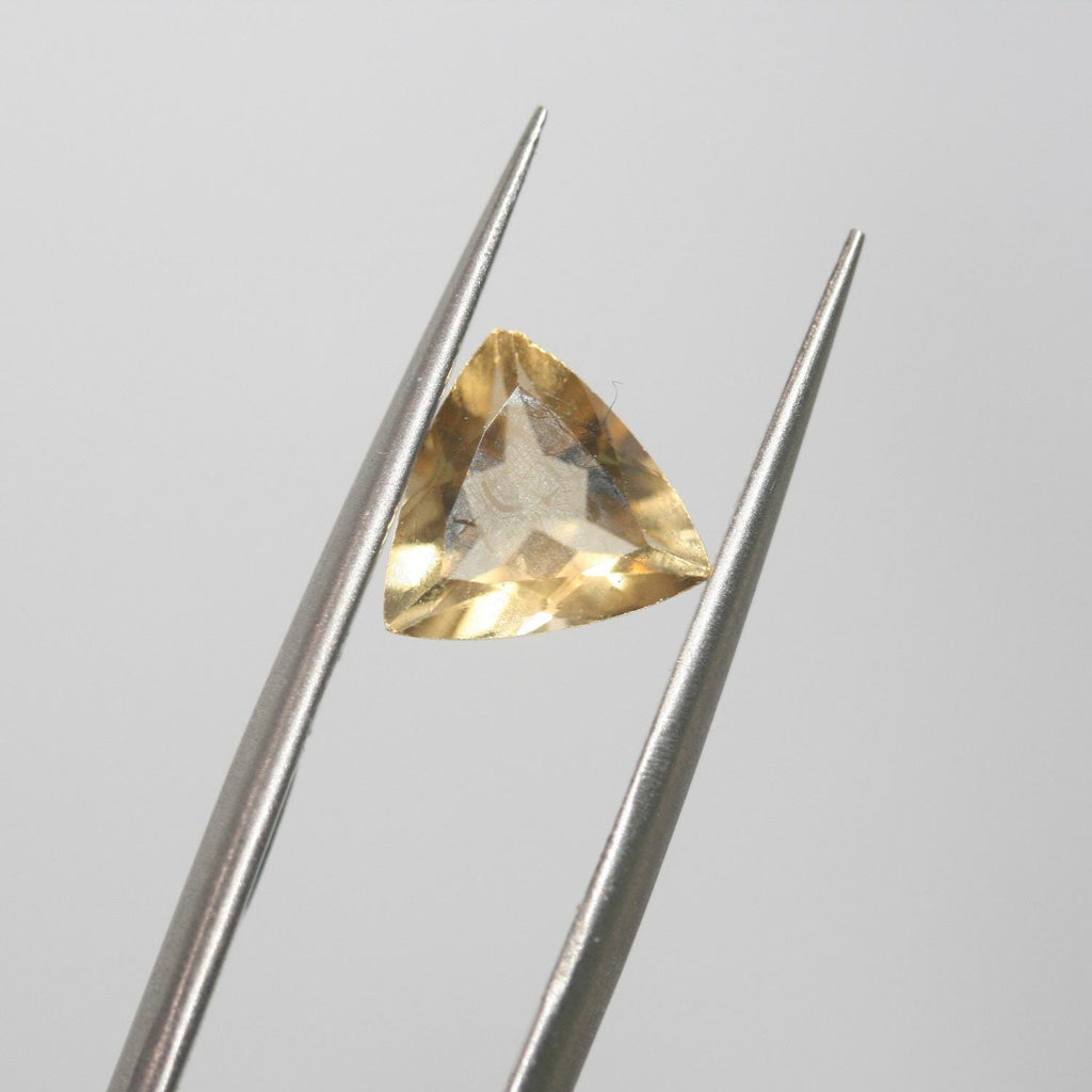 Lote de 2 citrinos trillón facetados de 9 mm (2 piezas) - Ref. 645LO