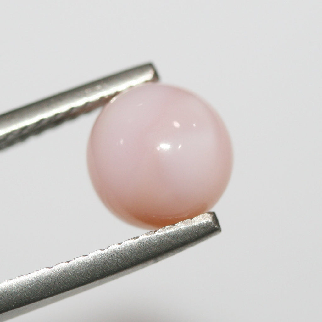 10 Pcs Lot Pink Opal Round Cabochon 8 mm. (10 pcs.).