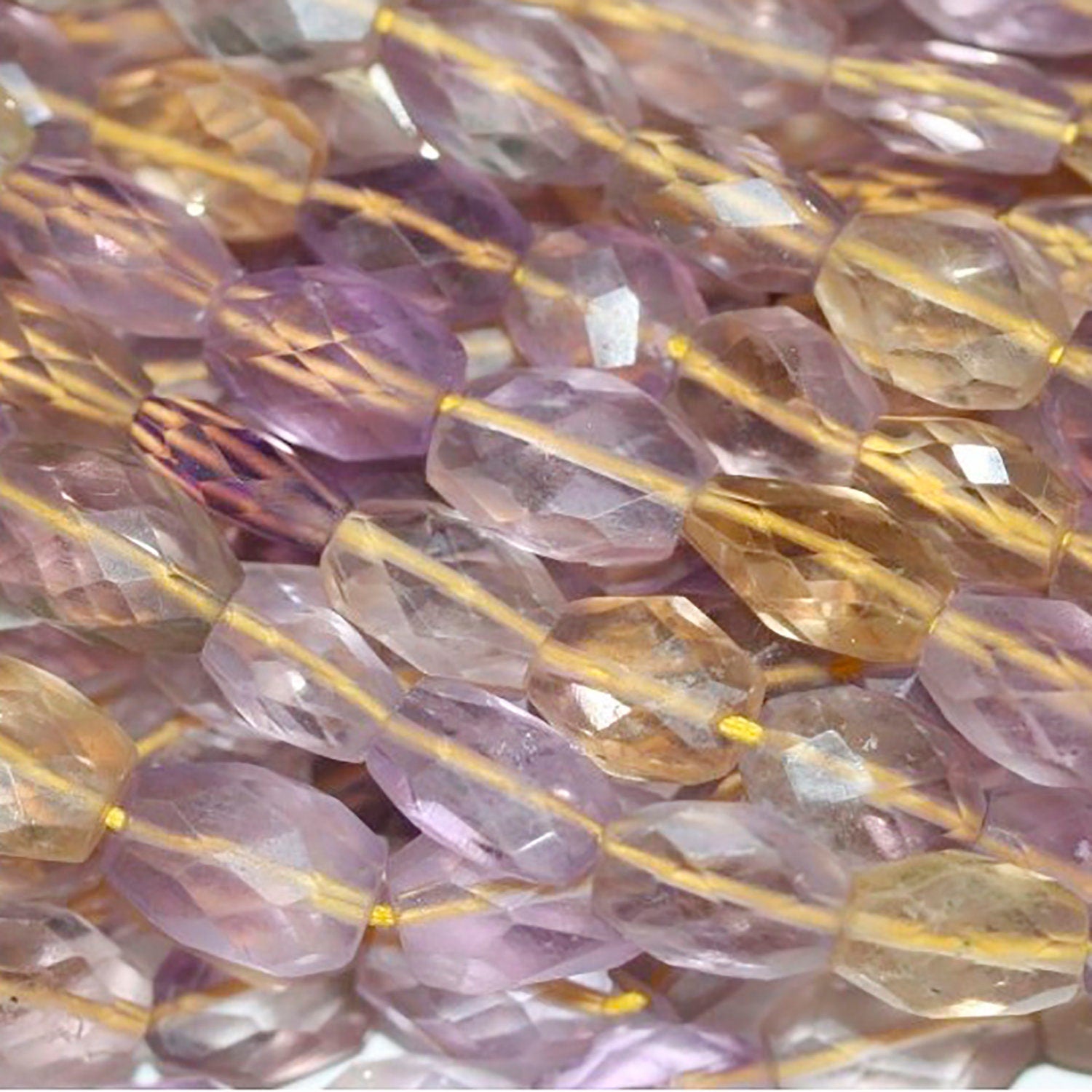 14" St Ametrine Faceted Oval 10x8mm.-Strand 37cm