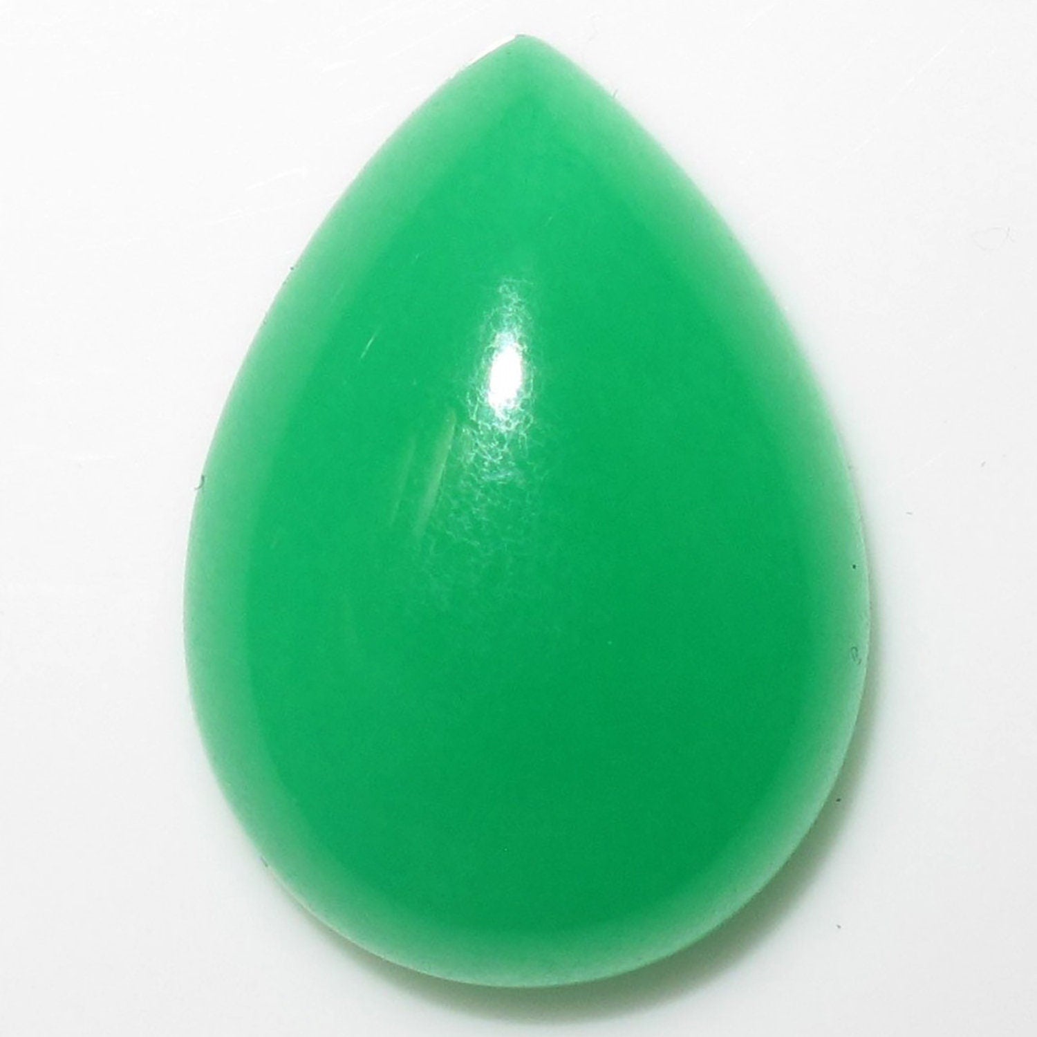 10Pcs Lot Green Dyed Jade Drop Cabochon ( 10 Pcs ) 18x13mm