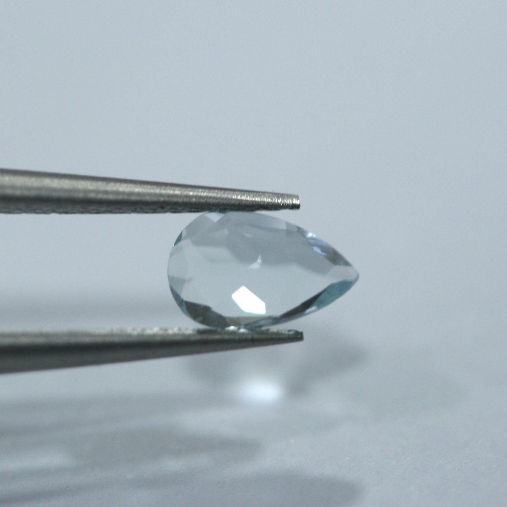 Lote de Aguamarina Facetada en Gota 6x4mm.- (10 Piezas)- Piedras Preciosas al por Mayor Piedra Cortada de Máxima Calidad
