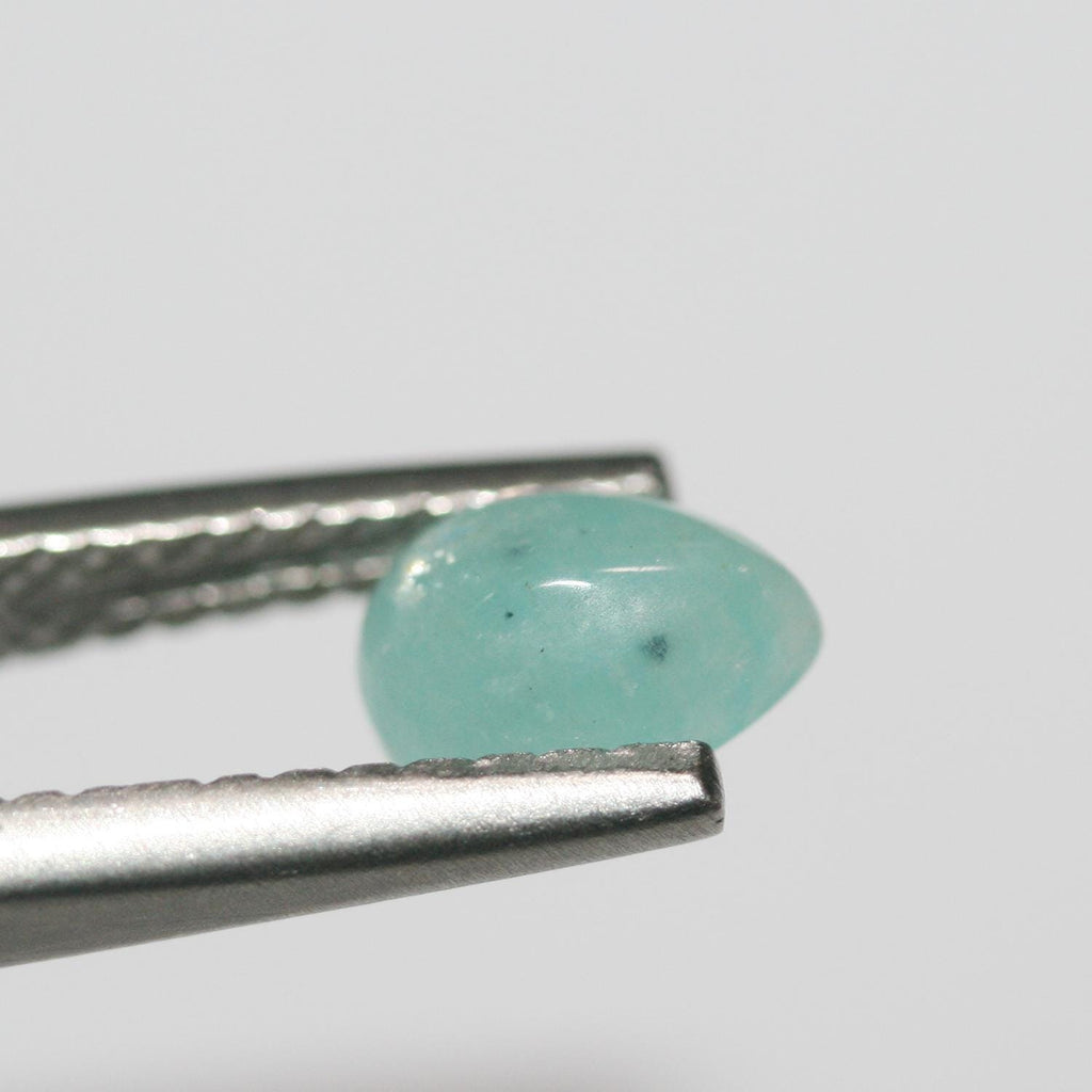 Lote de 15 cabujones de amazonita lisos en forma de gota de 7 x 5 mm. (15 uds.).