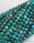 Perles rondes lisses en turquoise naturelle AAA, 3 mm, 38 cm (15 pouces).