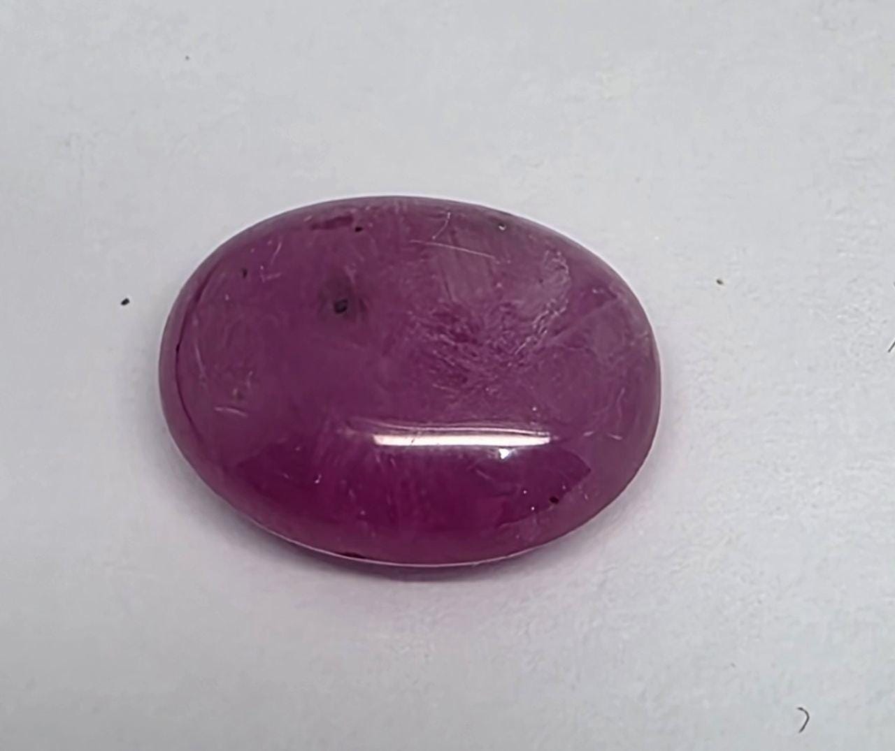 Pink Sapphire Oval Cabochon Natural Gemstone Untreated Gem 10x8mm (3.27ct.) - DIY Jewellery Supplier