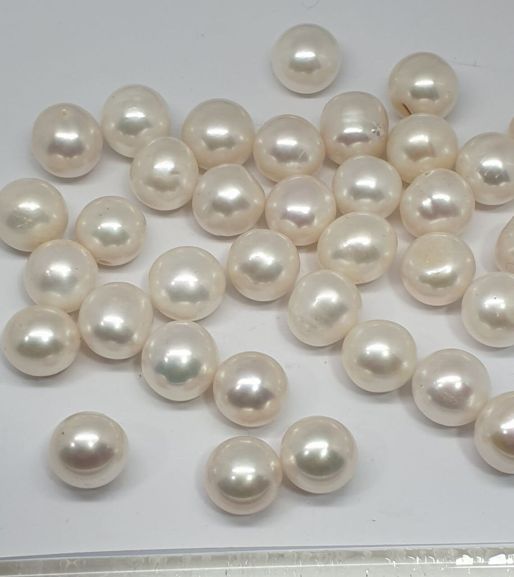 Perla de agua dulce barroca ovalada sin perforar, con brillo superior AAA, de 12 a 14 mm (perla natural con brillo superior). Precio por unidad.