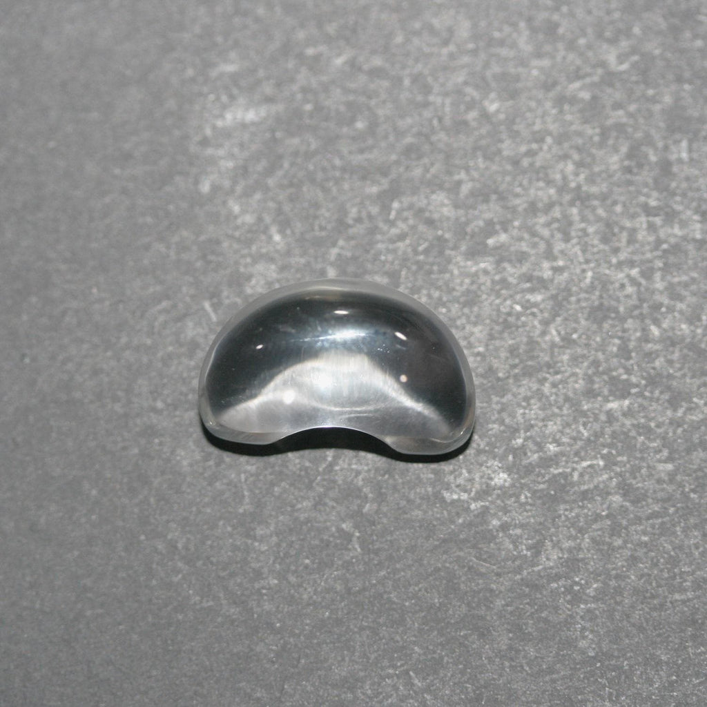 Colgante Luna de Cristal de Roca Liso Sin Taladro 18x12mm.-Ref. 14855