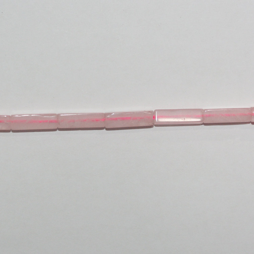 Perles de quartz rose St à prisme lisse, 13 x 4 mm, 39 cm