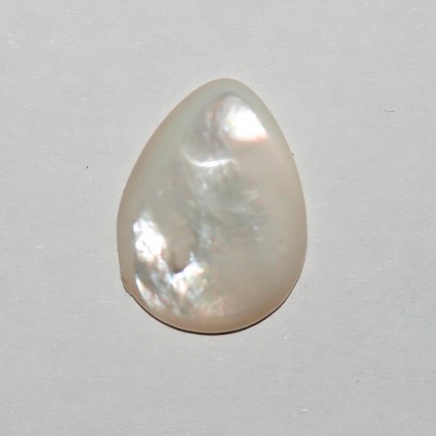 Lote de 6 cabujones de nácar MOP en forma de gota, 16 x 12 mm. (6 uds.)