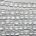 Perles cubiques à facettes en cristal de roche St 9" (7-8 mm) - Fil de 23 cm