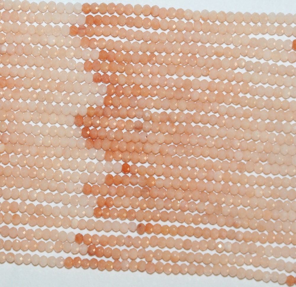 13" Strand Pink Opal Faceted Rondelle Beads 2x1.5mm.