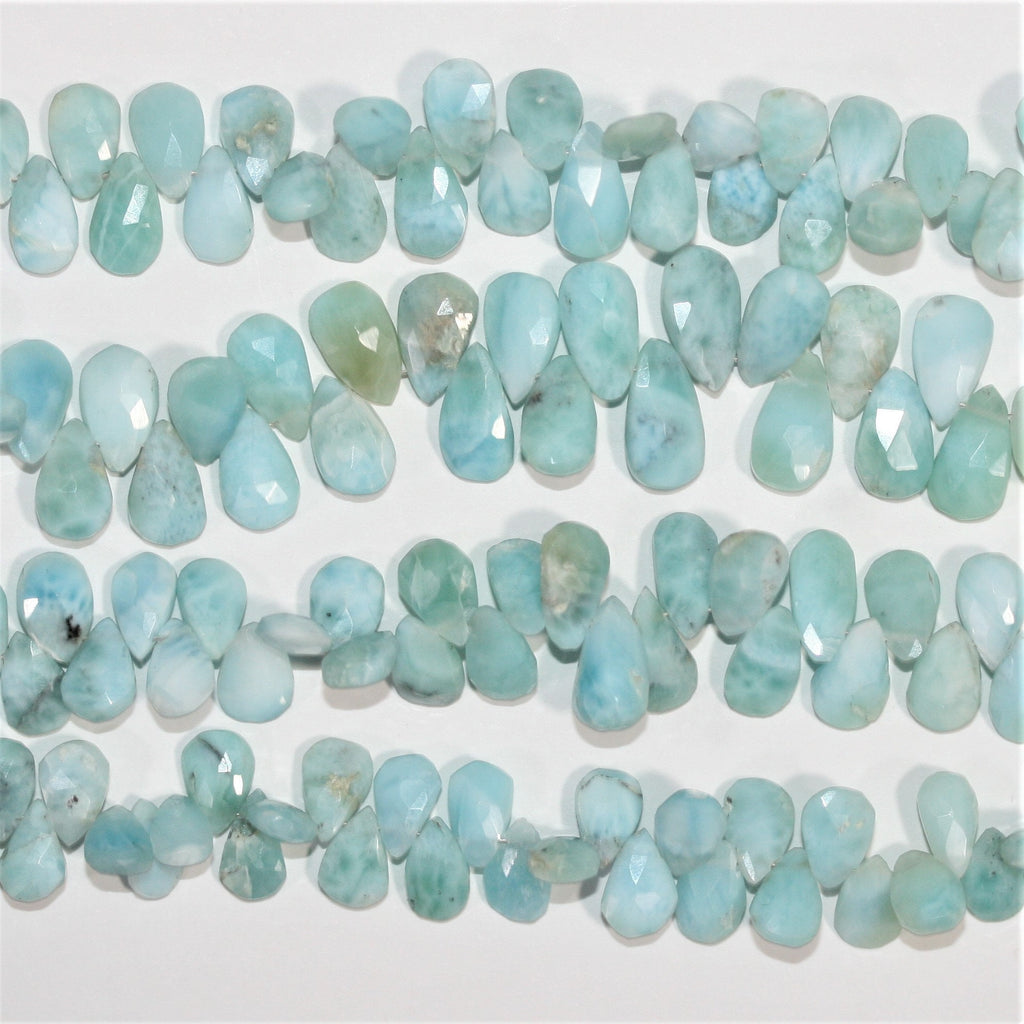 Cuentas facetadas de St Larimar de 7", 8 x 5 mm, aprox. - Hilo de 18 cm.