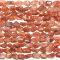 13" St Sun Stone Faceted Nugget Beads 10-15mm. Approx.- Strand 33cm.