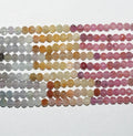 14" St  Multi Sapphire Faceted Round Beads 3mm.-Strand 36cm.