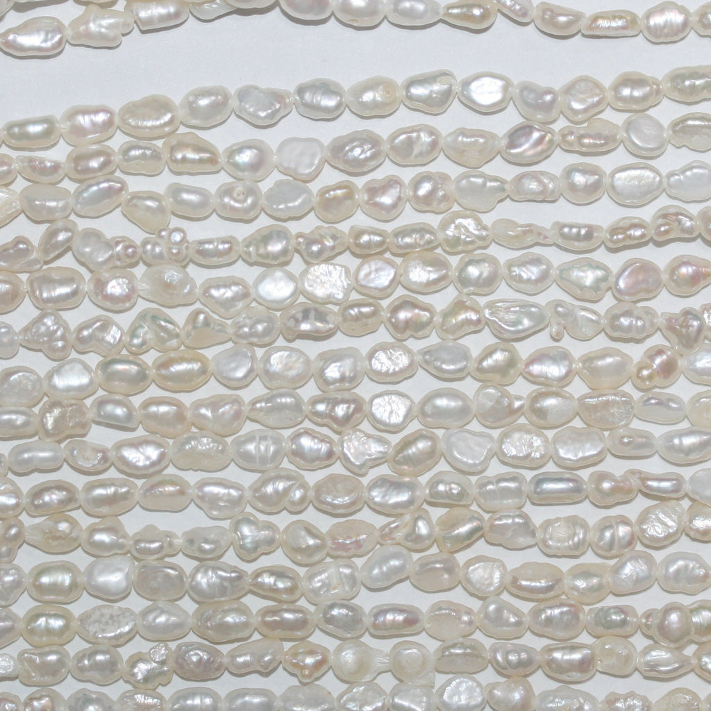 13" St Freshwater Baroque Pearl 4-5mm.-Strand 35cm -Natural Pearls wholesale Prices