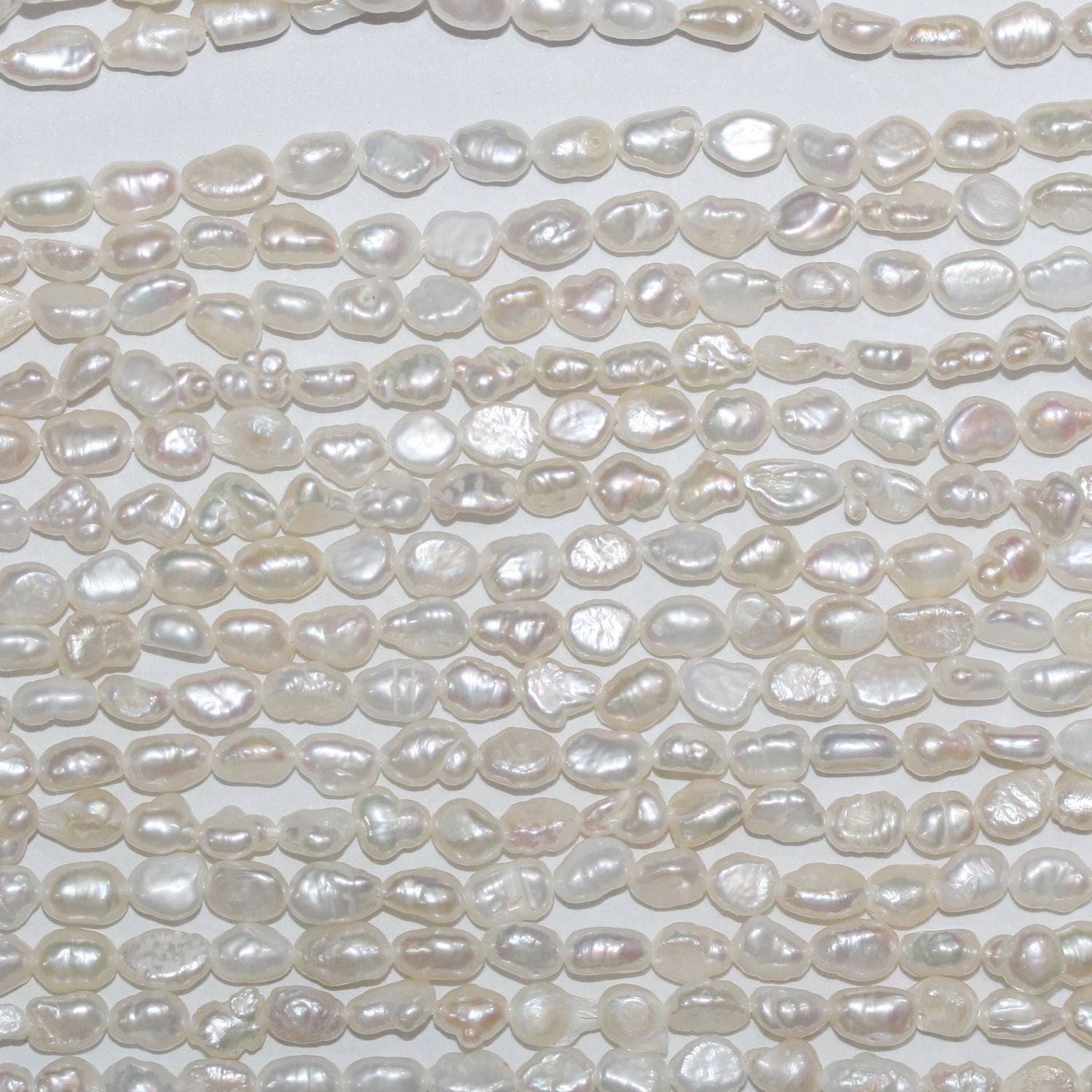 13" St Freshwater Baroque Pearl 4-5mm.-Strand 35cm -Natural Pearls wholesale Prices
