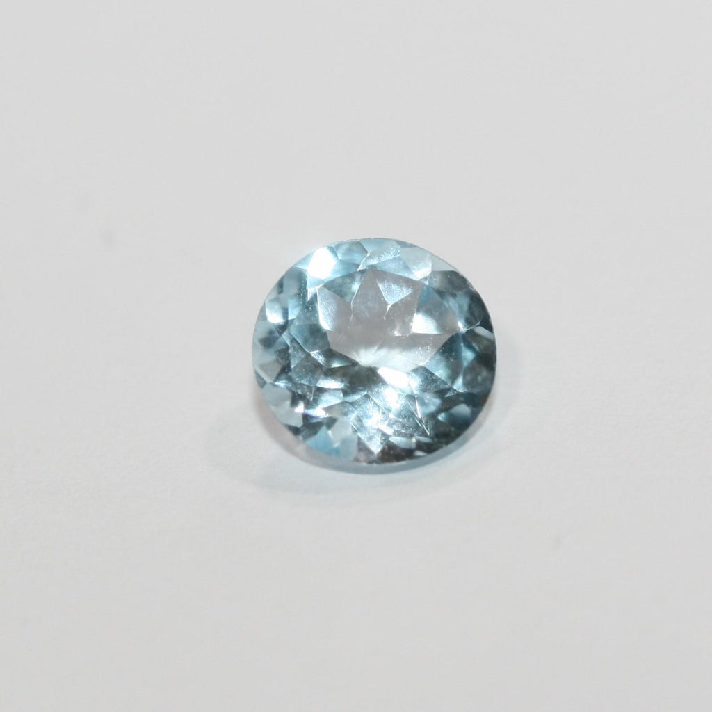 10Pcs Lot Sky Topaz Round Faceted 5mm .( 10 Pcs )