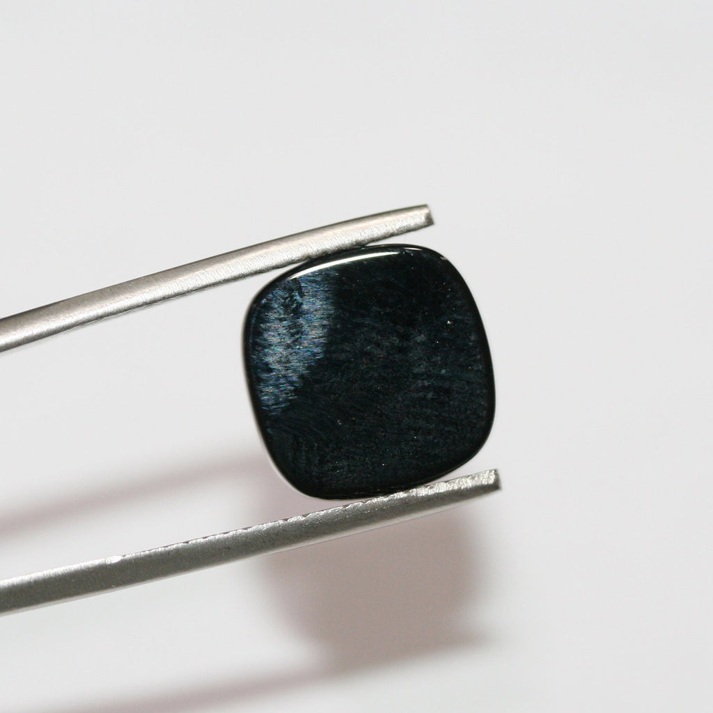 Lote de 8 cabujones planos y cuadrados de ónix liso de 12 mm y 3 mm de grosor. (8 piezas)