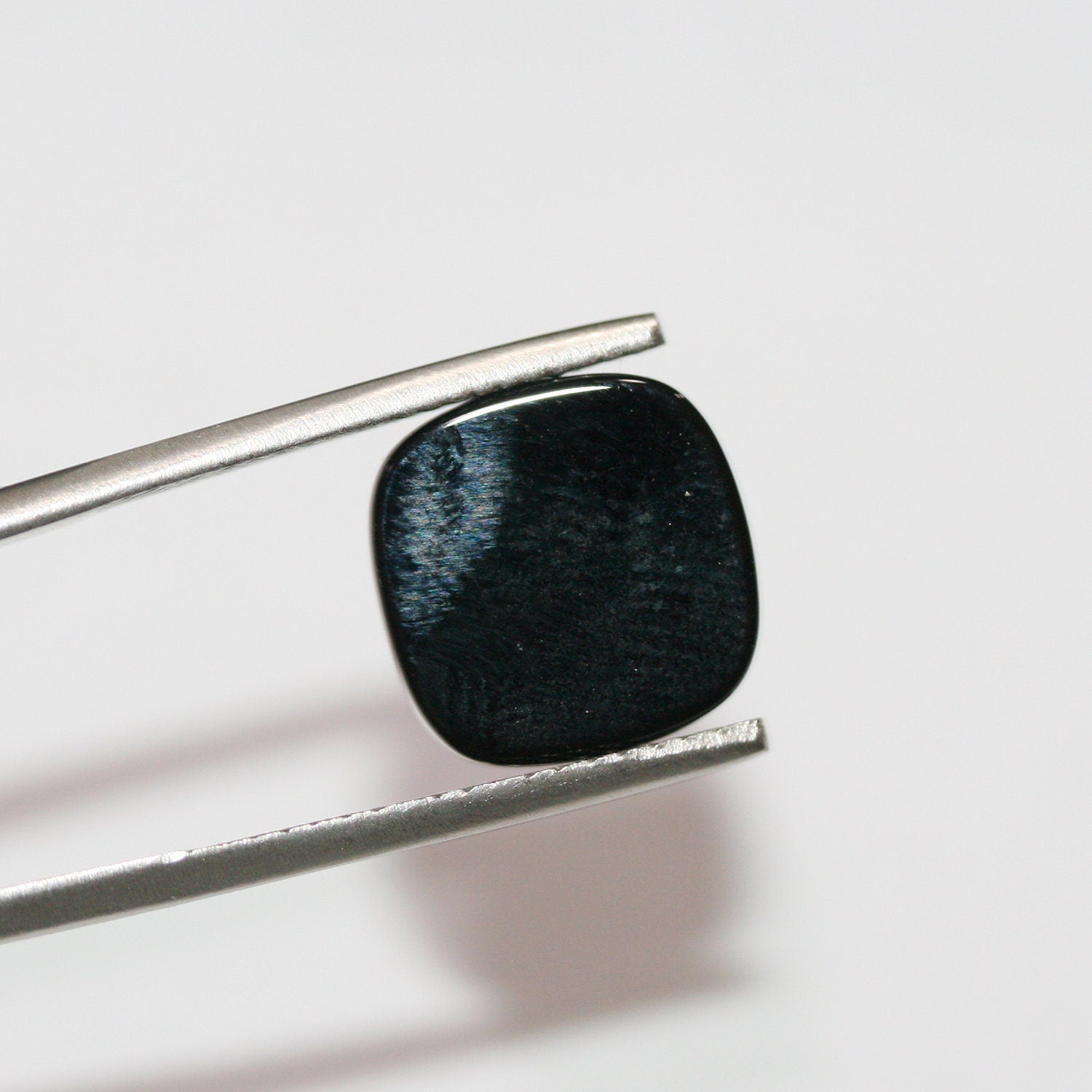 Lote de 8 cabujones planos y cuadrados de ónix liso de 12 mm y 3 mm de grosor. (8 piezas)