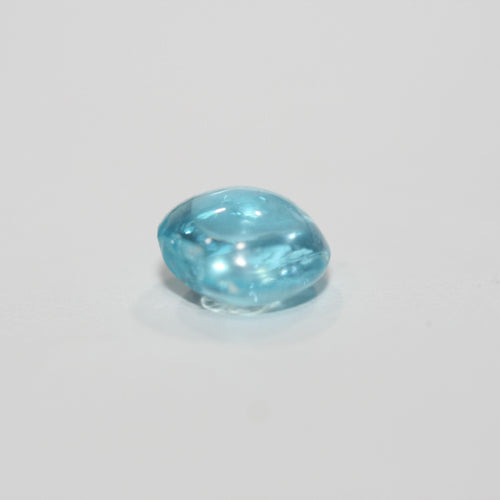 1 Pc  Natural Apatite Round Cabochon 7.5mm  Paraiba Color  - Natural Untreated Stone- Rare Color Blue Apatite