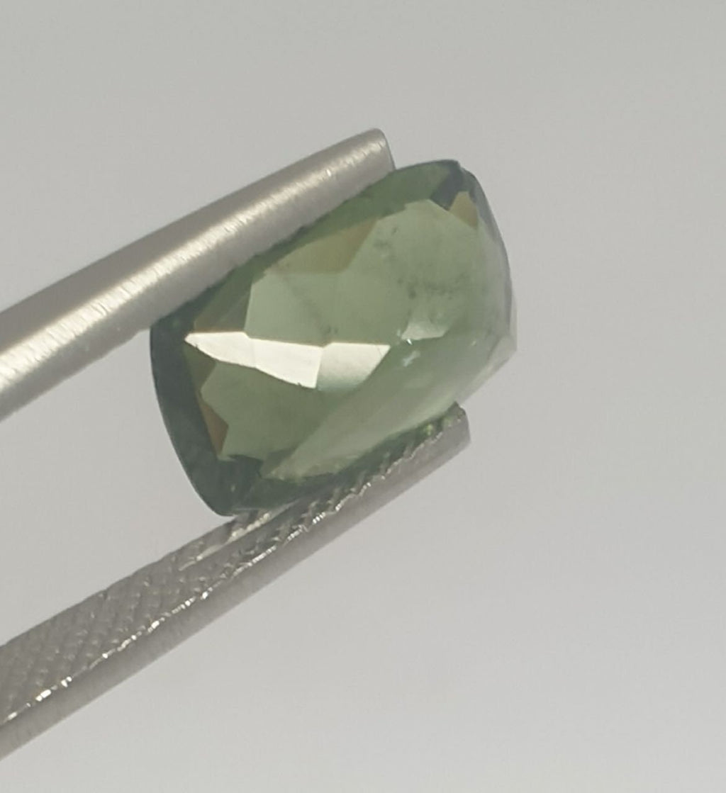 Top Quality Green Apatite Rectangular Cut 12x7.6mm. ( 3.42ct.) Natural Untreated Stone- Wholesale Supplier- Cabochons And Cut