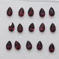 Lote de Granate Rodolita Gota Facetada 5x3mm.- (15Pcs)