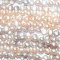 12" St Freshwater Salmon Baroque Pearl Beads 6-7mm Approx.-Strand 36cm. -Natural Pearls wholesale Prices
