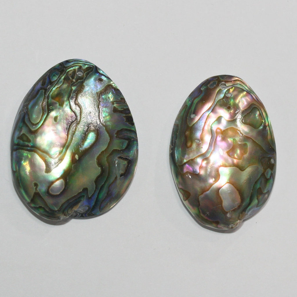 Colgante ovalado liso de concha de Paua de 35 x 25 mm aprox. (1 unidad)