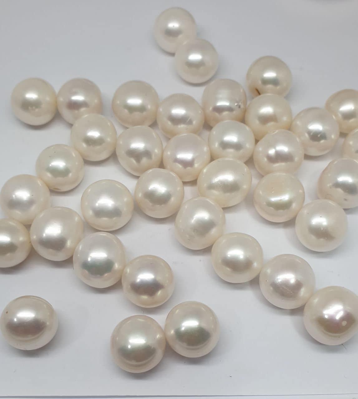 Perle de culture d'eau douce ovale baroque AAA, non percée, 12-14 mm - Lustre supérieur - Prix unitaire - Boucles d'oreilles en perles