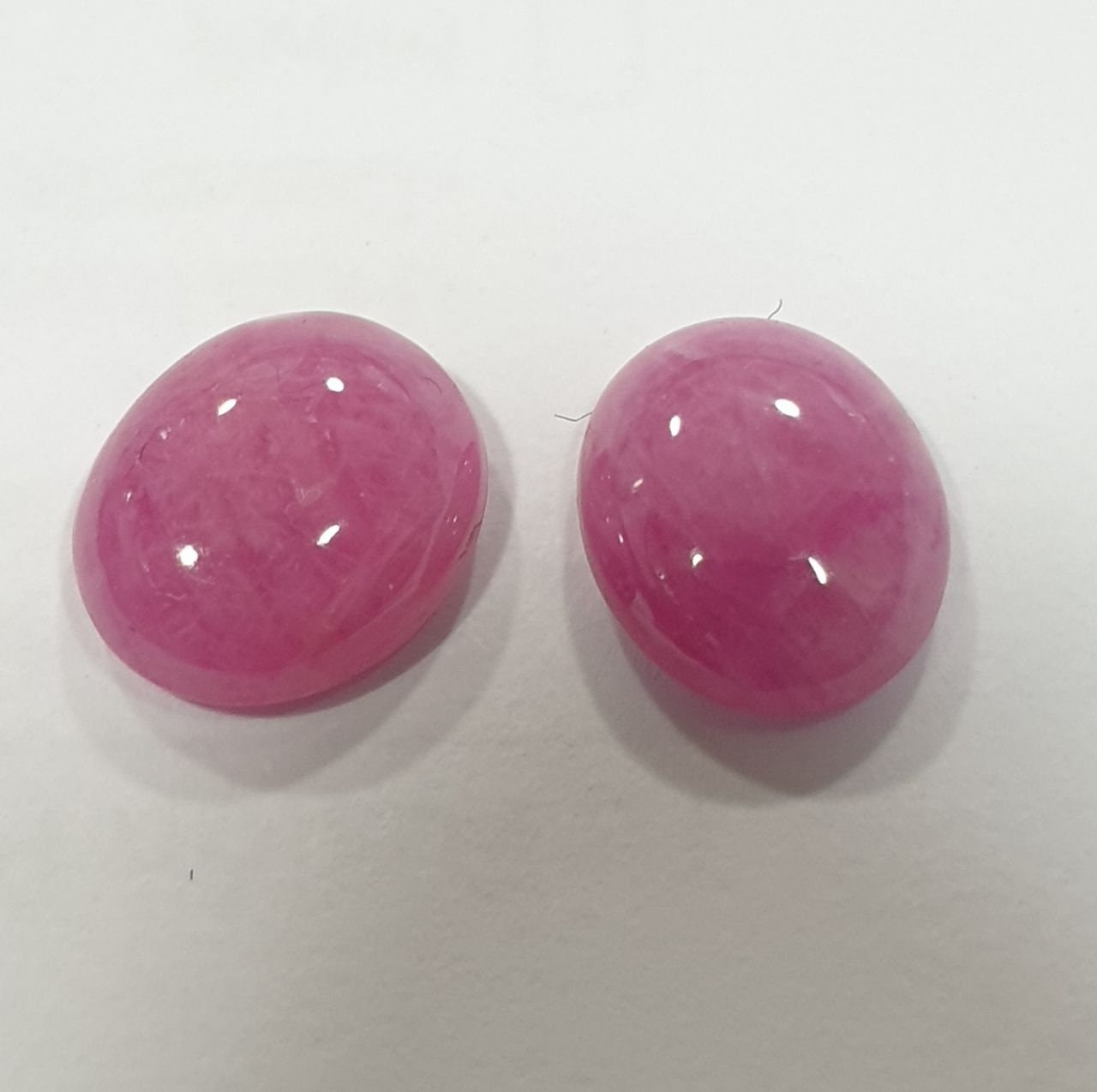 Pink Sapphire Pair Oval Cabochon 10X8mm.(2pcs)