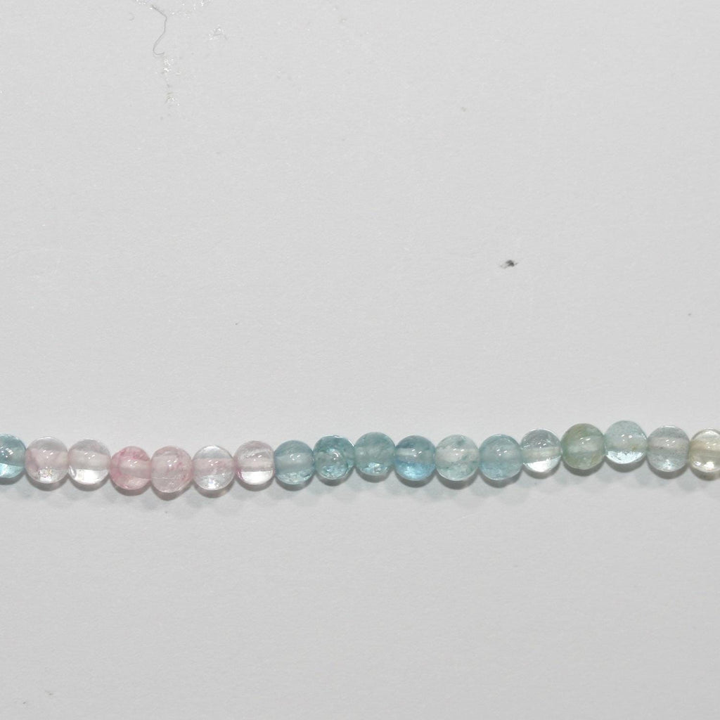 13" St Multi Beryl Smooth Round 3mm.-Strand 34cm.