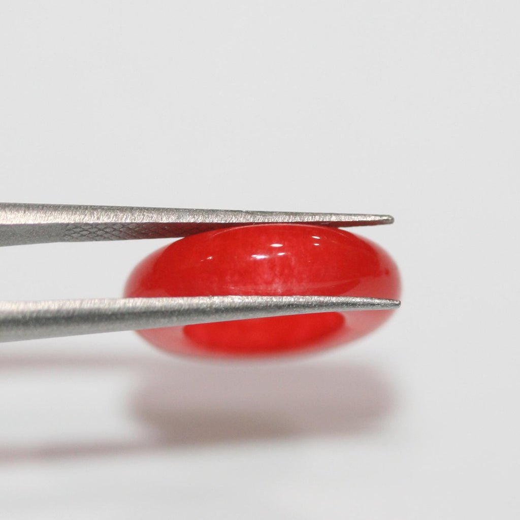 Colgante de aro liso de cuarzo rojo de 15 mm (10 piezas) HAD