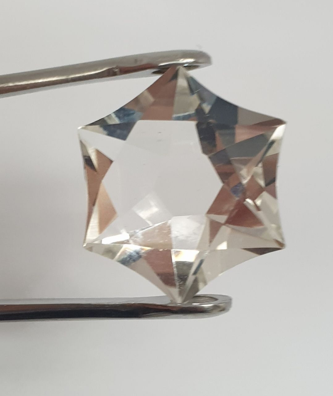 AAA Rock Crystal Quartz  Star  Unique Cutting  24mm. 28.67 ct, Jewellery Supplier , DIY Components, Natural Gemstones- One Of A Kind