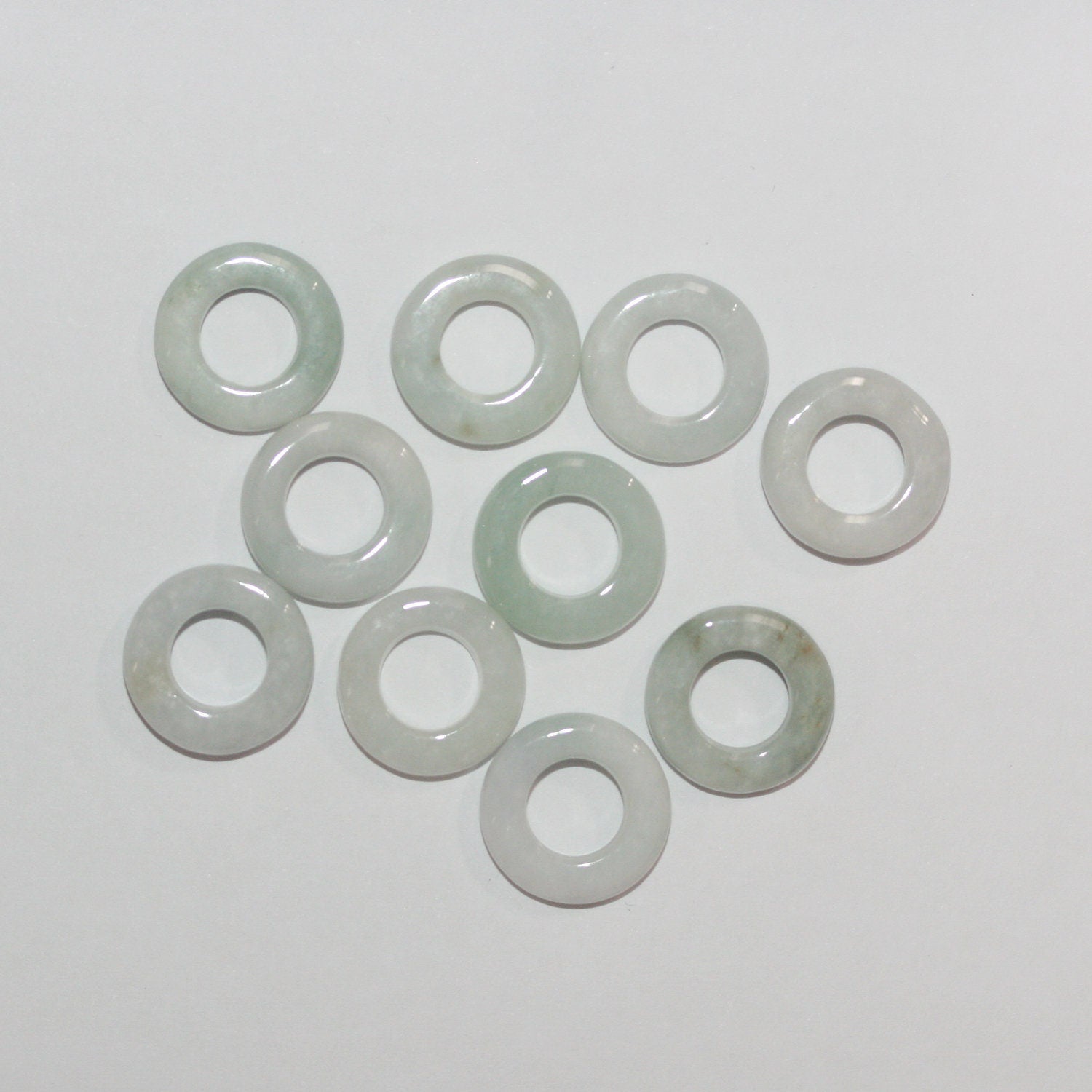 10Pcs Lot Burma Jade Pendant ( 5 Pairs ) 13mm